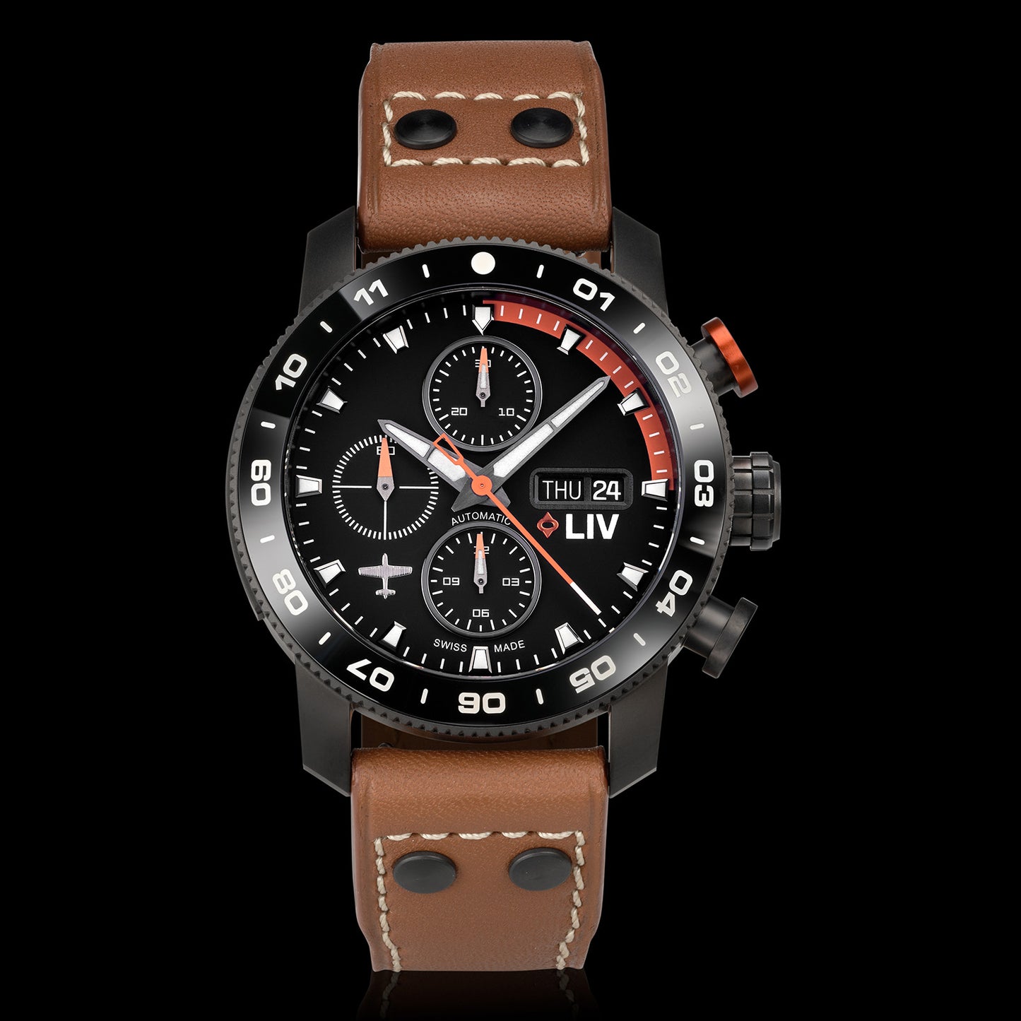 P-51 Titan Chrono Schwarz / Orange