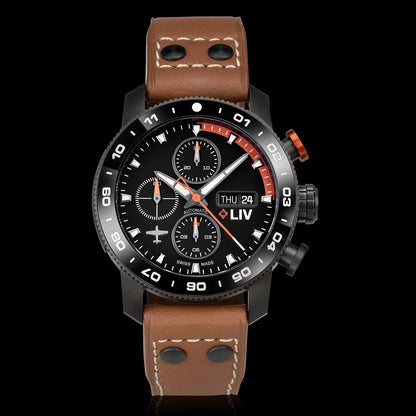 P-51 Titan Chrono Schwarz / Orange