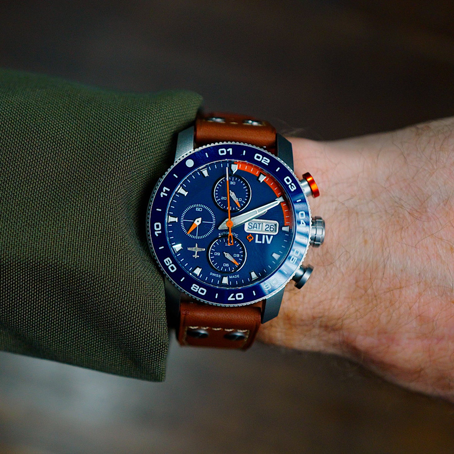 ✈︎ P-51 Pilot's StrawBoss2 Ti Chrono