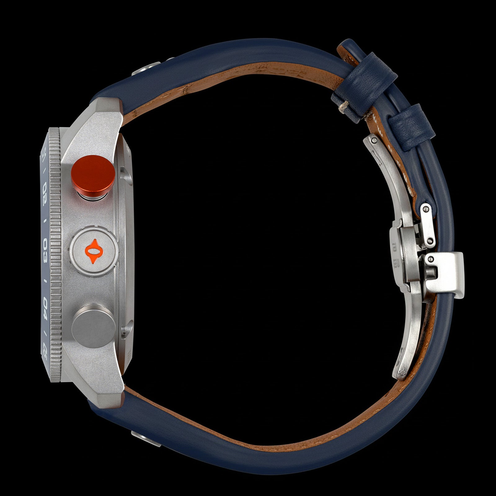 Shop Titanium Blue & Orange LIV P-51 42MM – LIV Swiss Watches