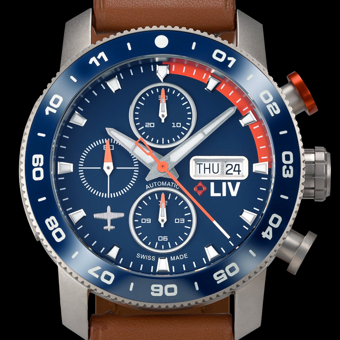 ✈︎ P-51 Pilot's StrawBoss2 Ti Chrono