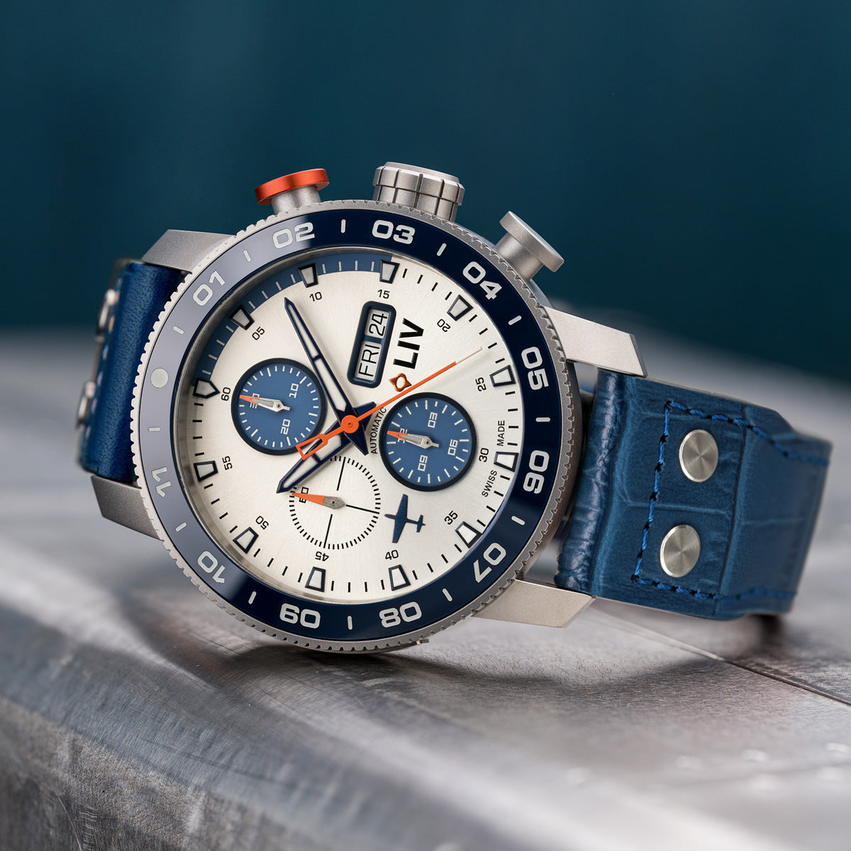 P-51 Petie Big Pilot 2nd Titanium Automatic Chronograph – LIV