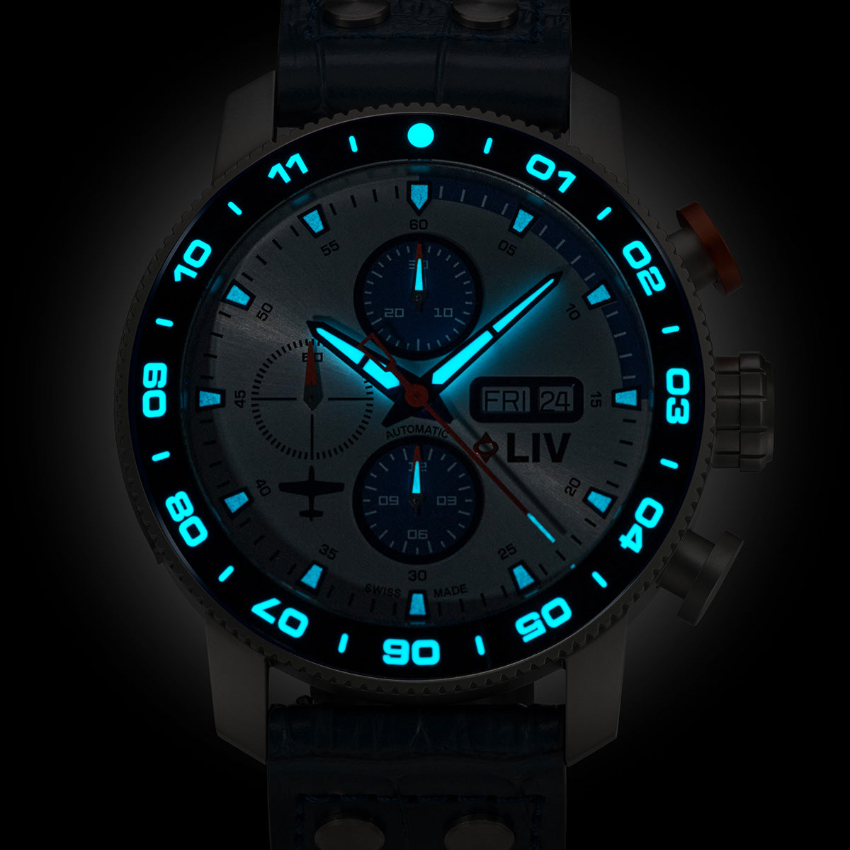 P-51 Petie Big Pilot 2nd Titanium Automatic Chronograph – LIV