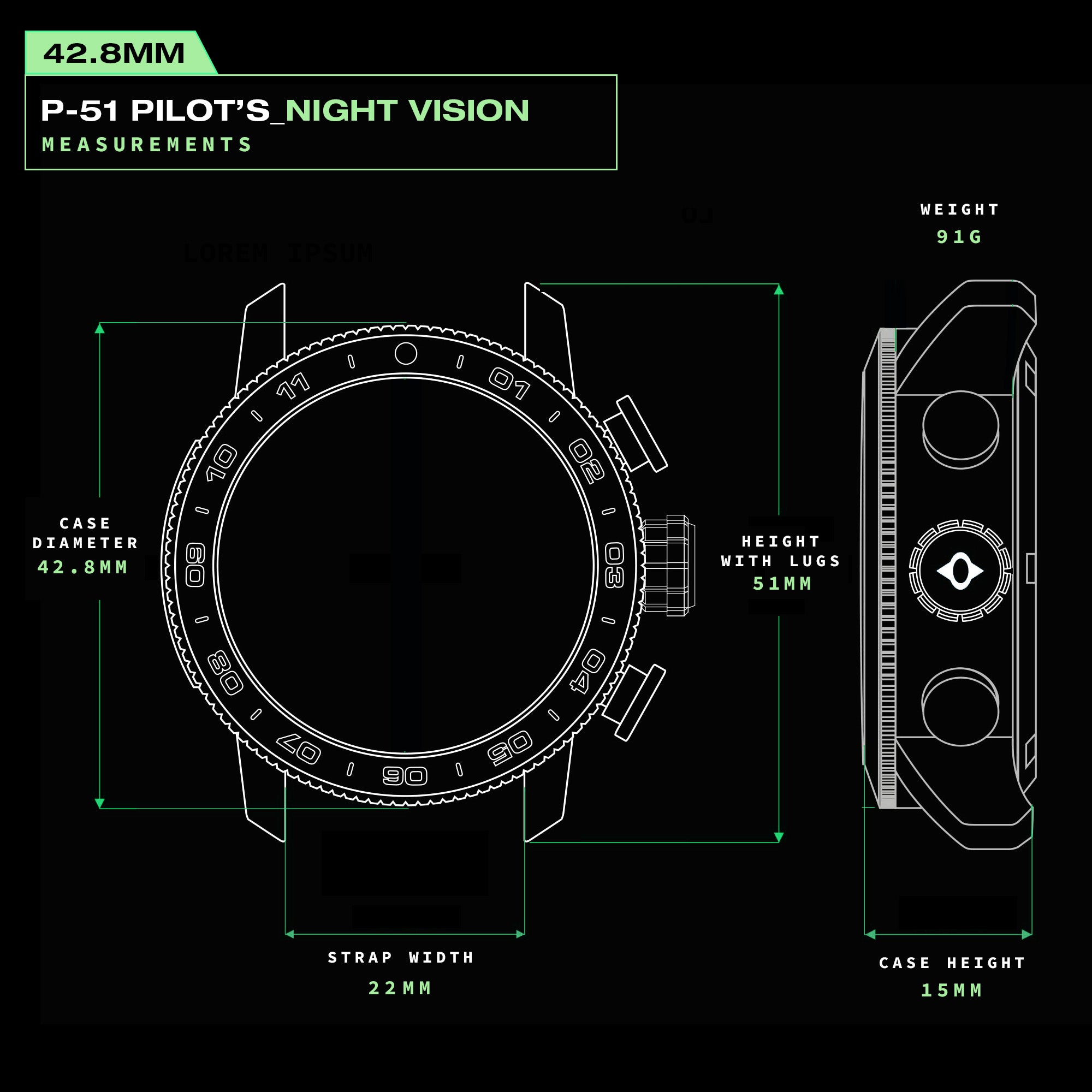 PRIVATE LAUNCH - NEW! P-51 Night Vision – LIV Swiss Watches