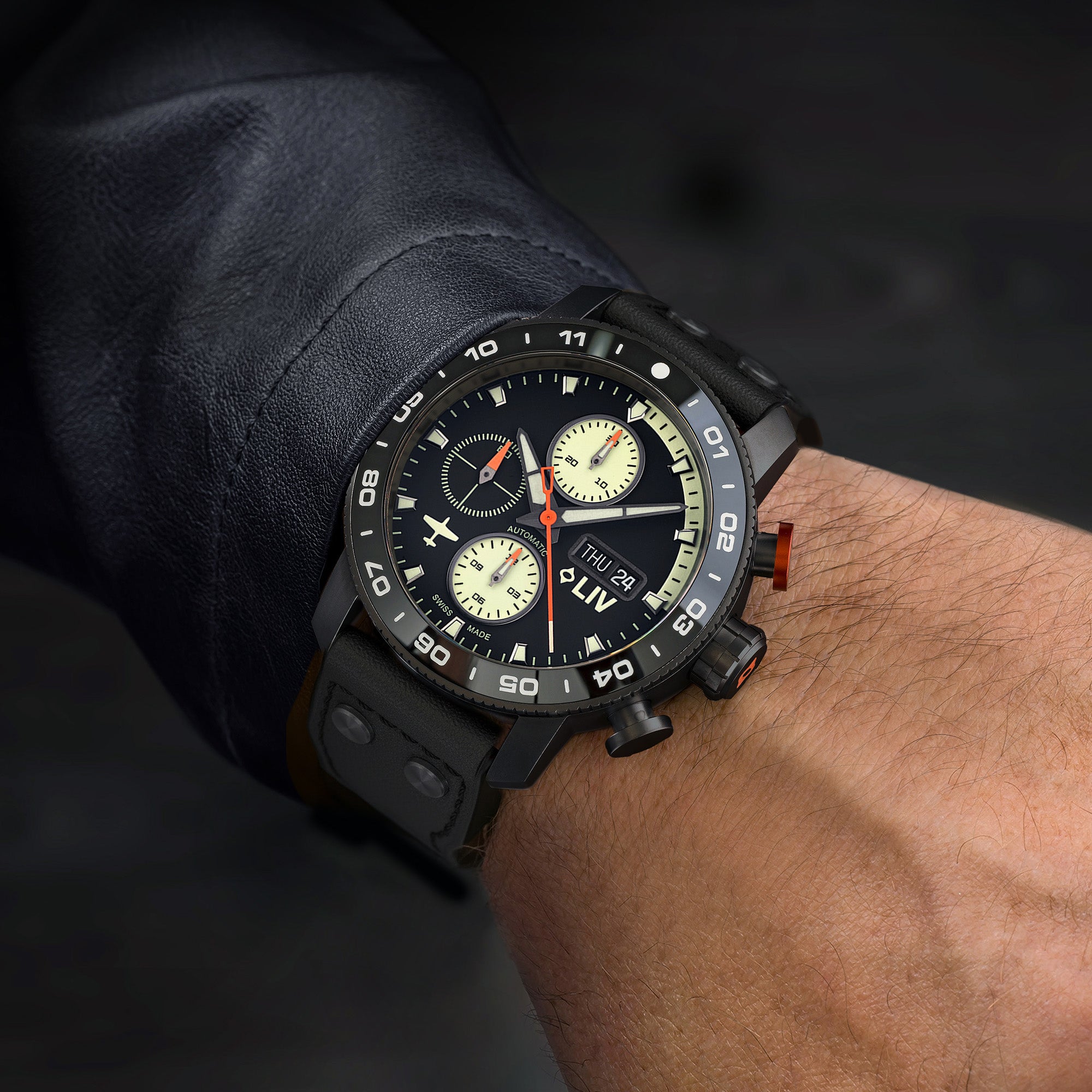LIV P-51 Pilot Night Vision – LIV Swiss Watches