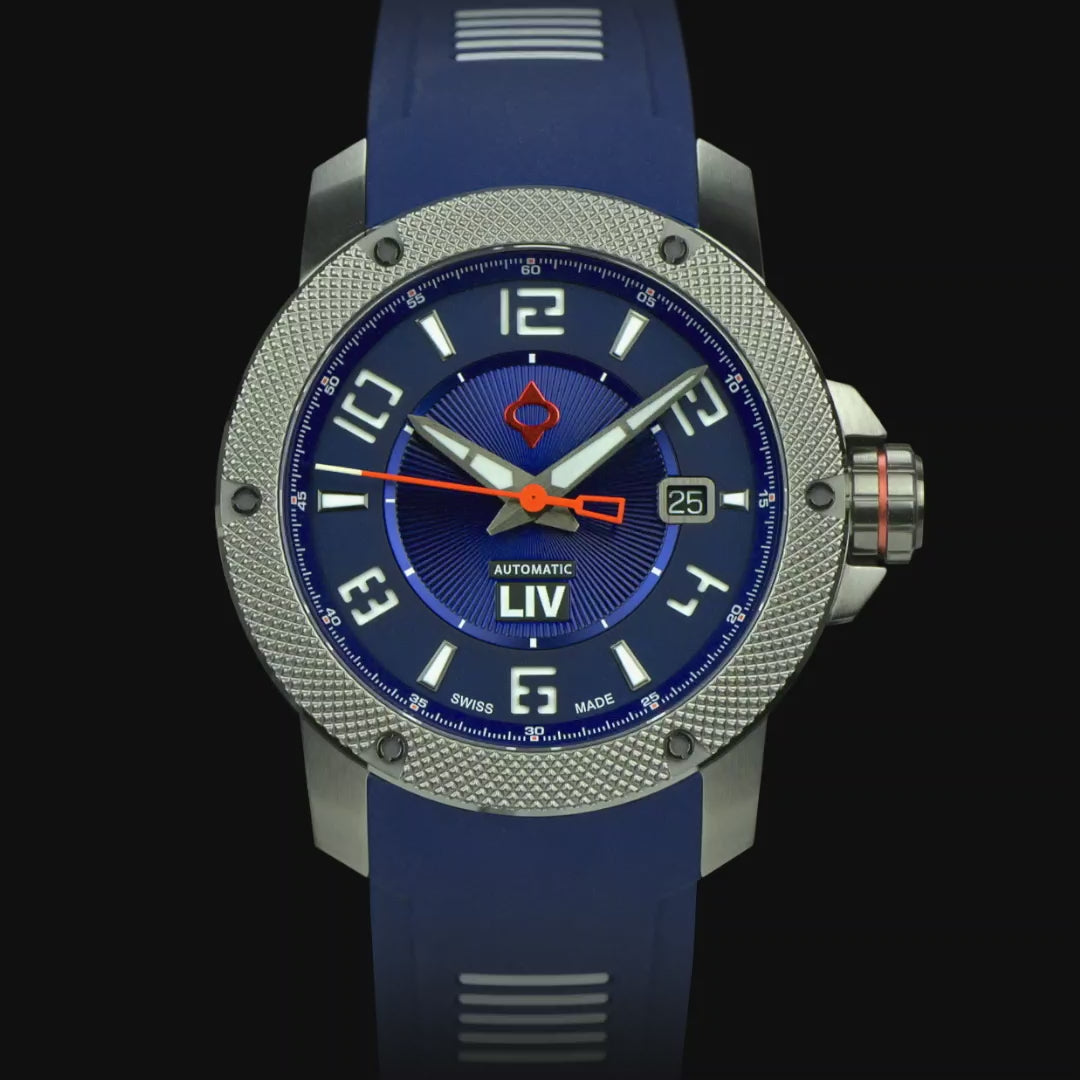 G-RAP / Swiss – What Does It Mean シールド Shop LIV GX1-A Cobalt – LIV Swiss Watches