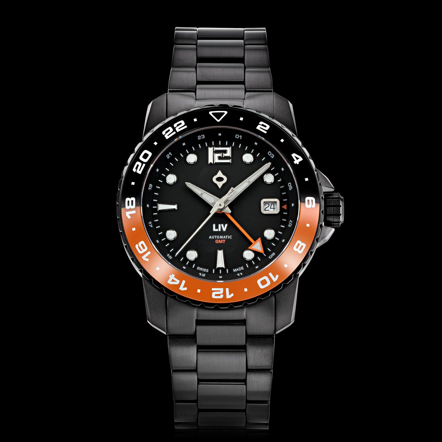 Trekker GMT Day/Night Ceramic // Shadow Black