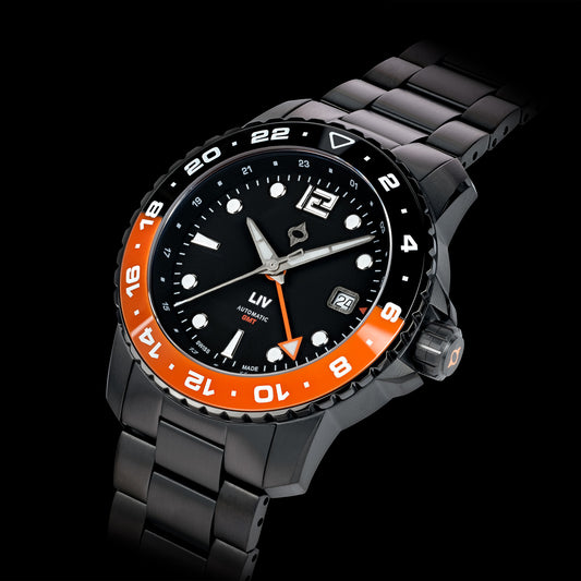 Trekker GMT Day/Night Ceramic // Shadow Black