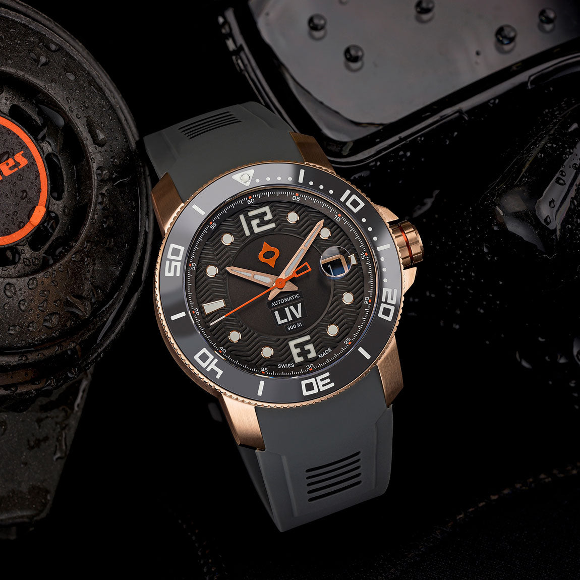 GX-Diver's 44mm Rose Gold Gray