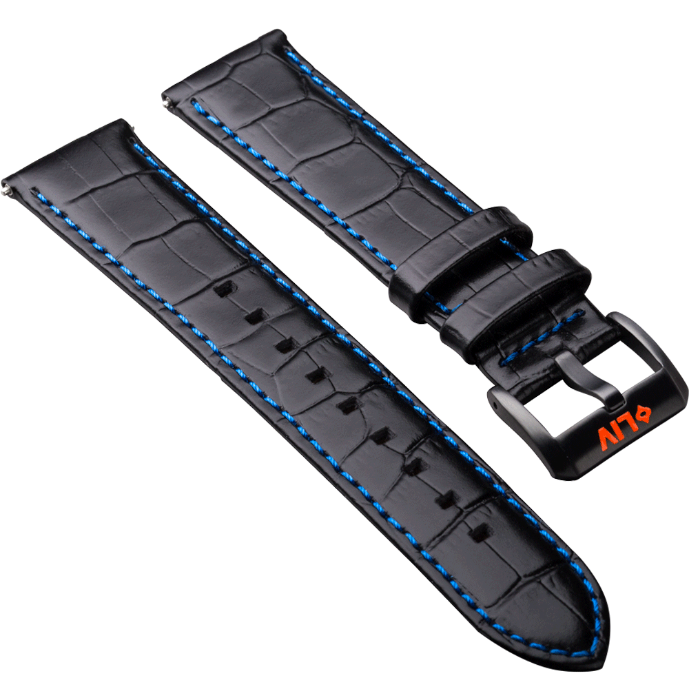 Alligator Grain Leather | 22mm - LIV Swiss Watches